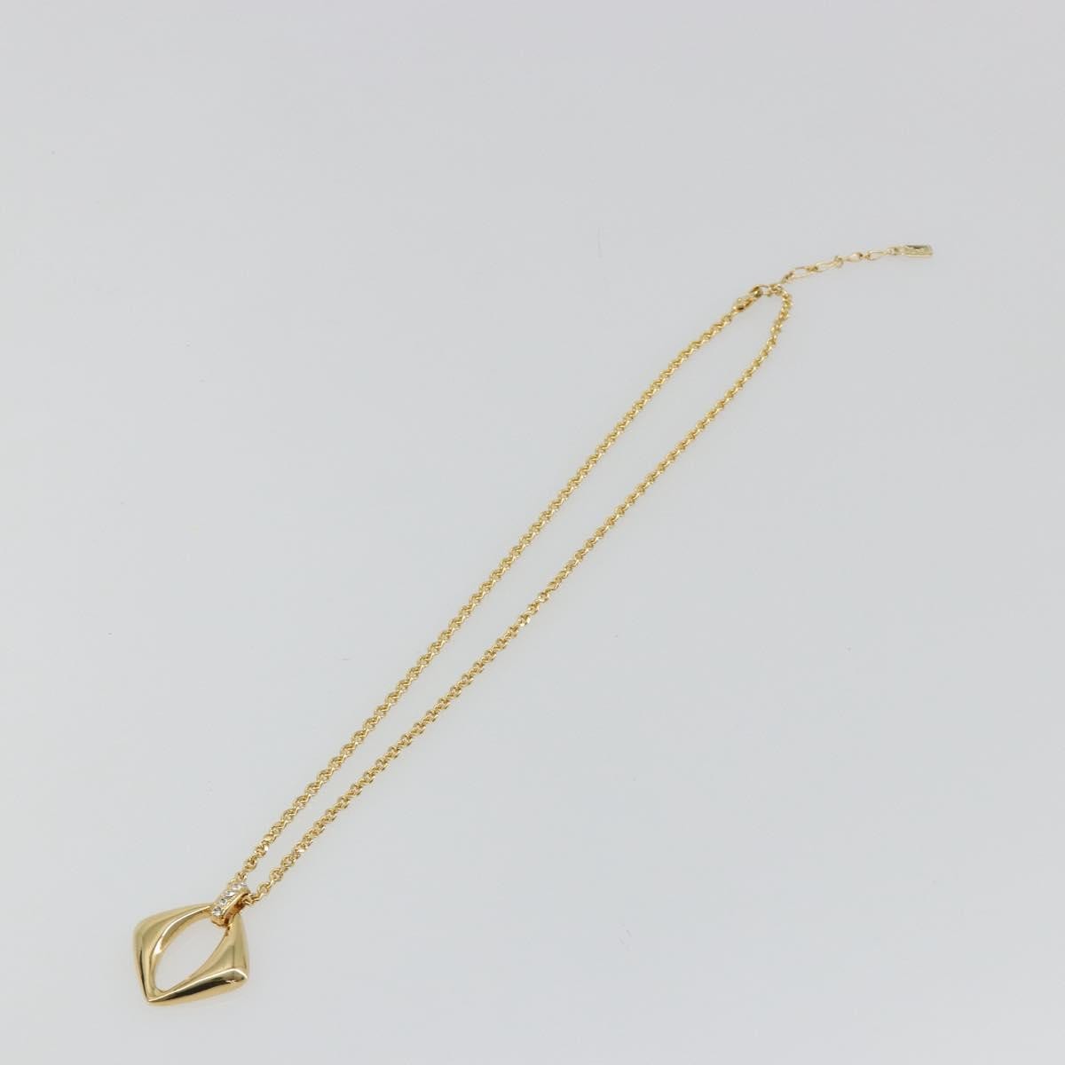 SAINT LAURENT Necklace Metal Gold Tone Auth bs35794