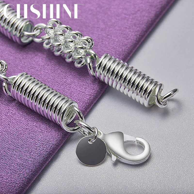 CHSHINE 925 Sterling Silver Spring Bracelet For Women Charm Fine Jewelry