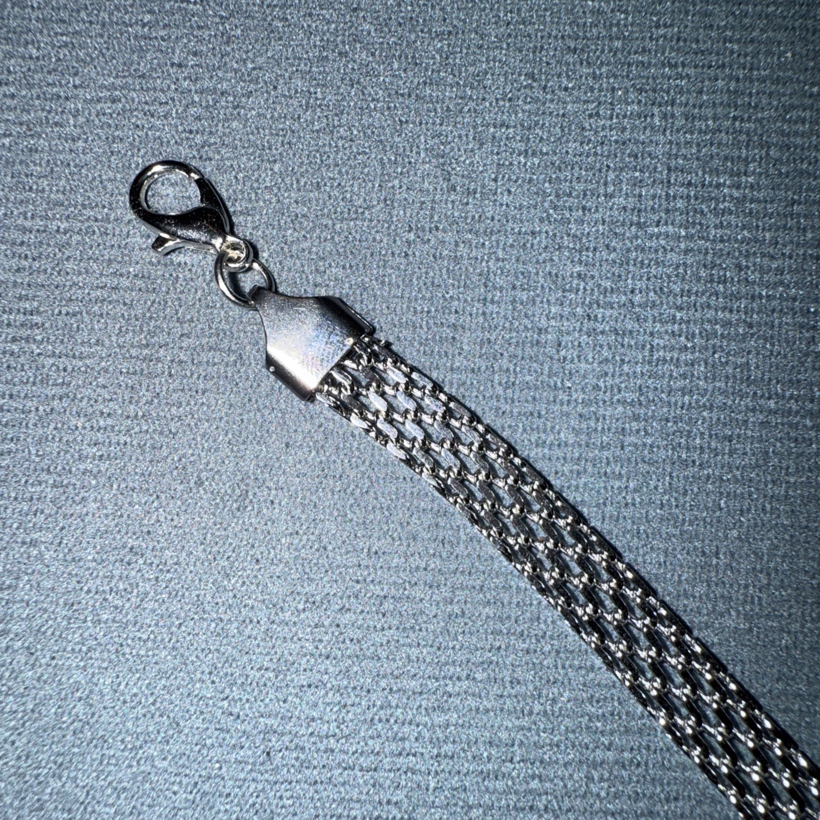 NWT Silvertone Mesh Bracelet Adjustable 6 To 8 Inches Lobster Clasp