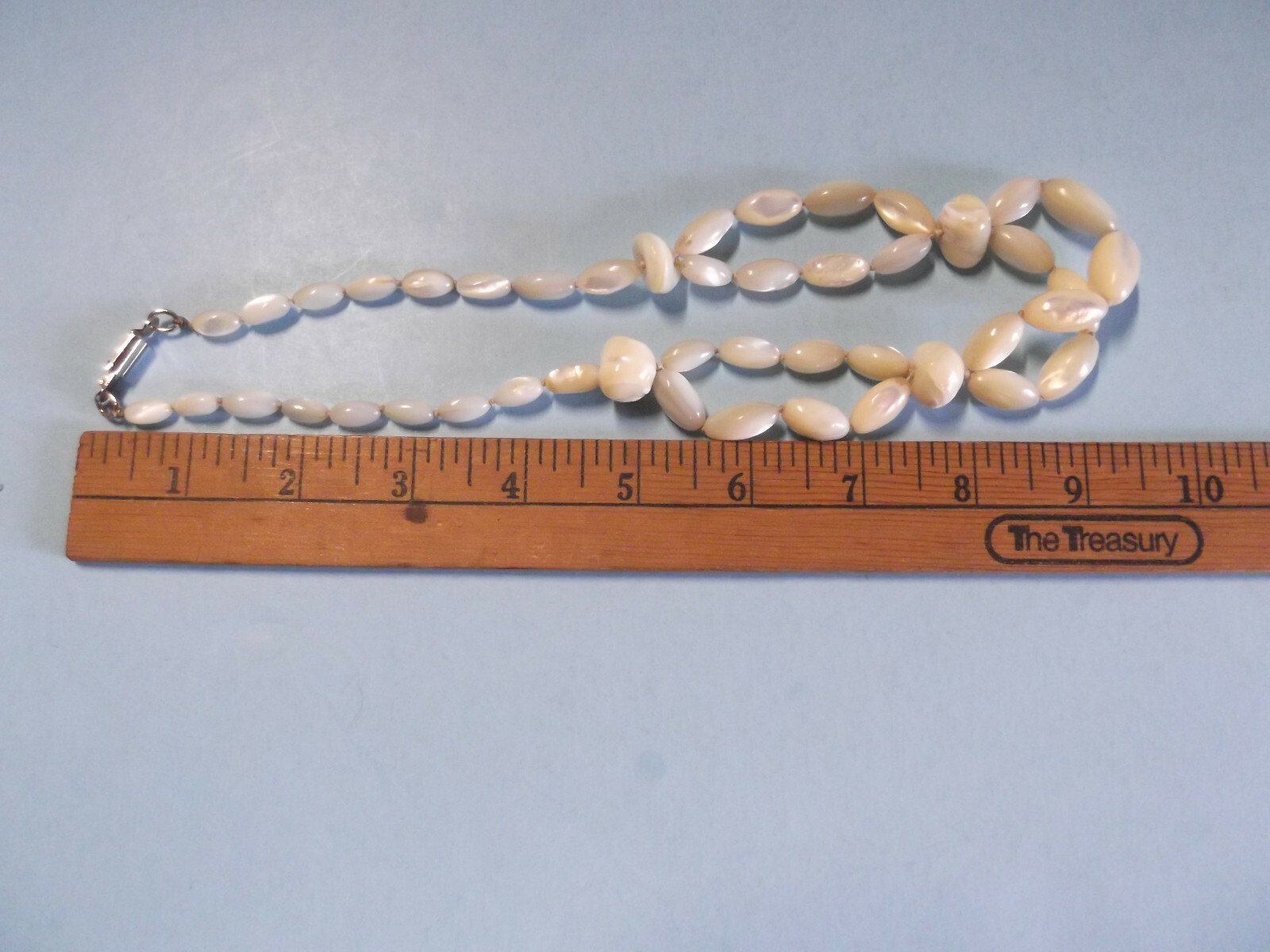 Womans Costume Necklace Pretty White Glass or Ceramic Feel Not Sure