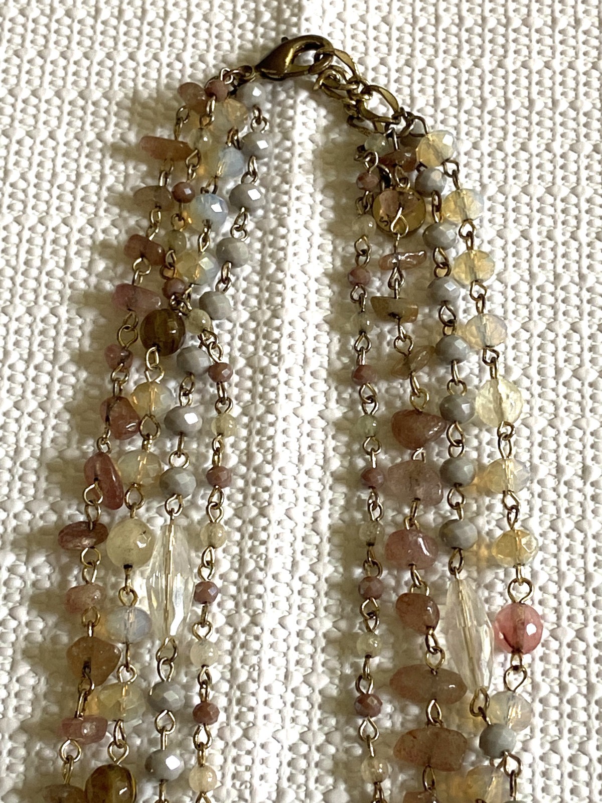 Layered Multi-Chain Beaded Necklace
