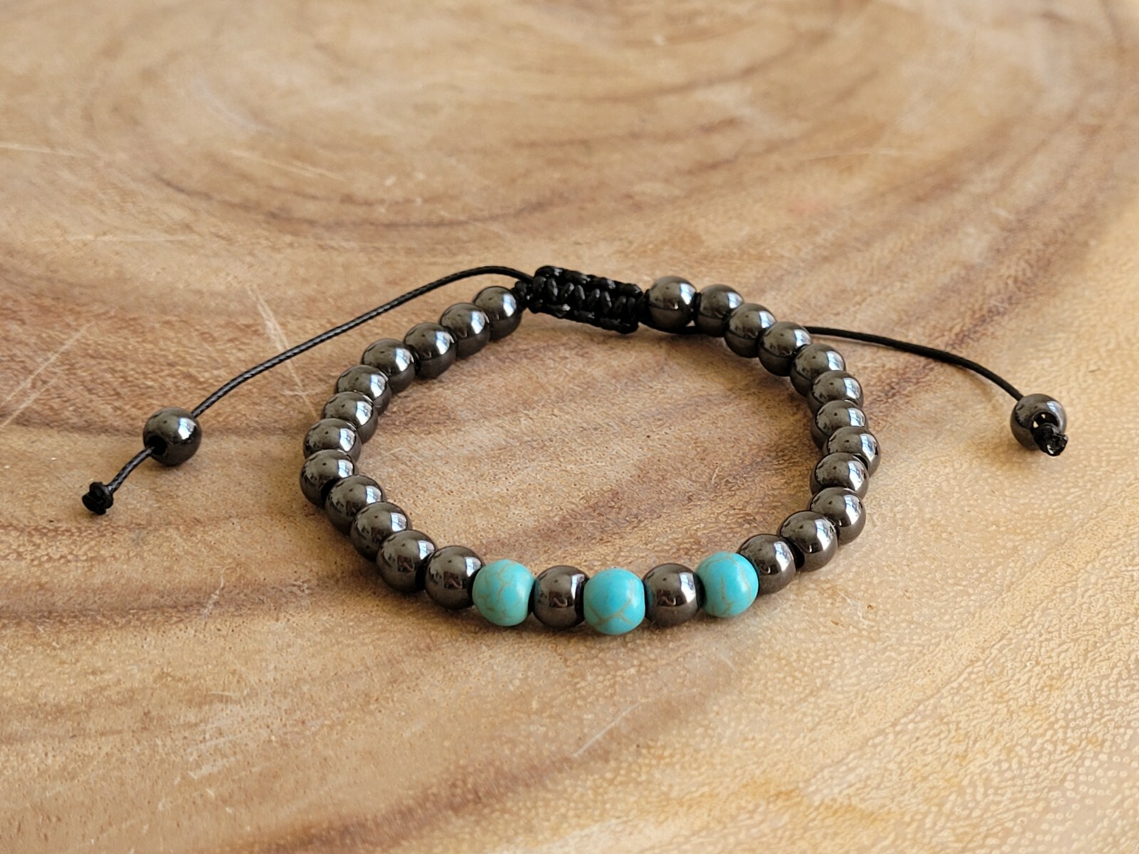 Magnetic Hematite Turquoise Bracelet – Hematite Adjustable Bracelet