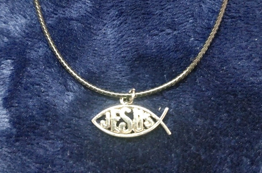 Silver Fish I Love Jesus Charm Pendant Leather Rope Cord Necklace God Christian