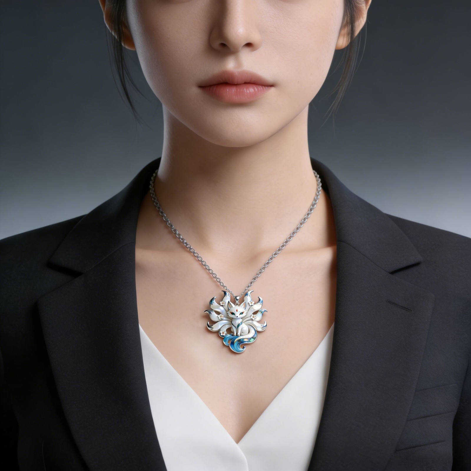 New Metal Maitreya Buddha Lotus Pendant Necklace Chinese Style Figure Gift