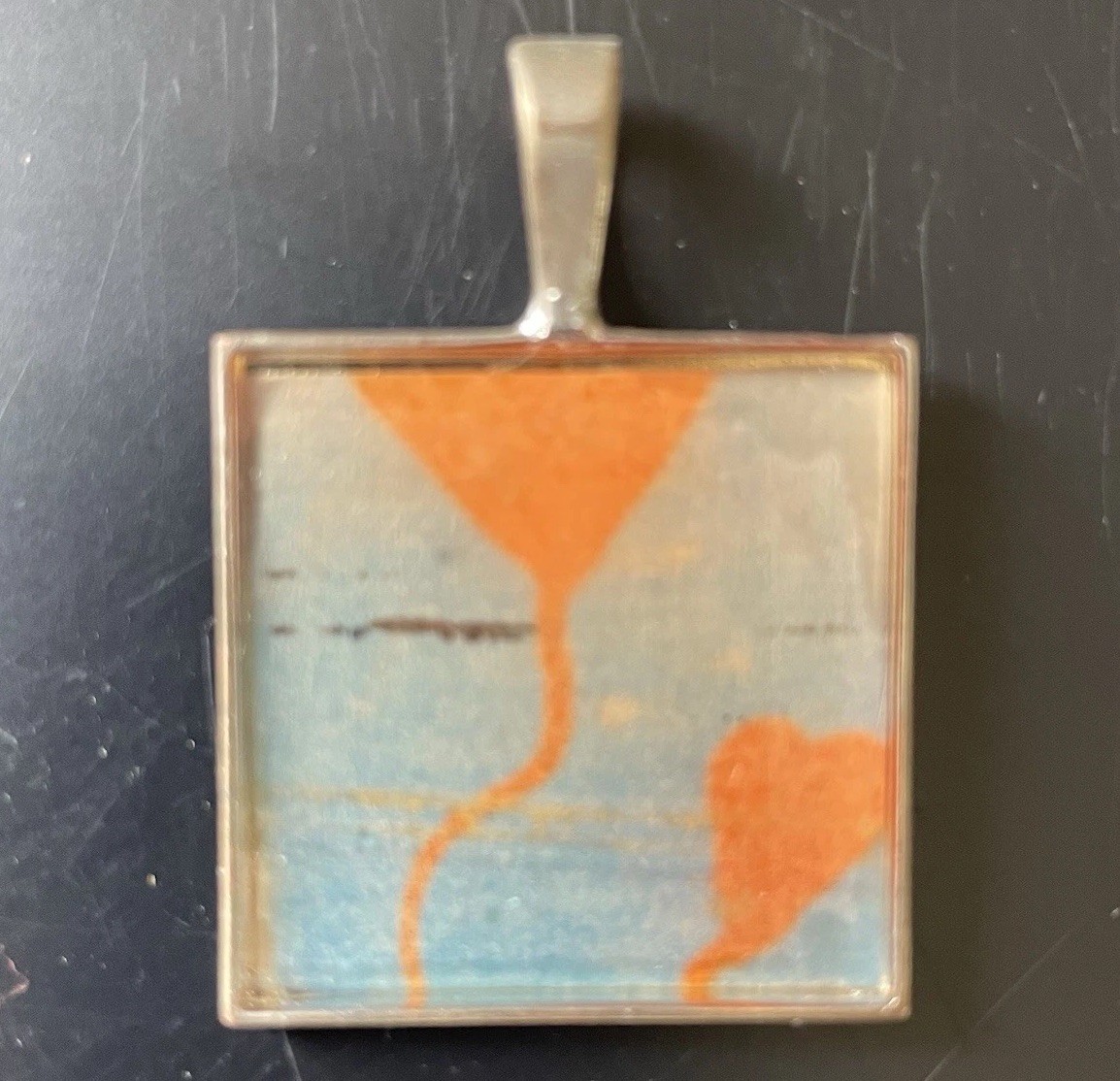 Graffiti Art Pendant Handmade Necklace Fairy Street Boho Hippie Resin Abstract