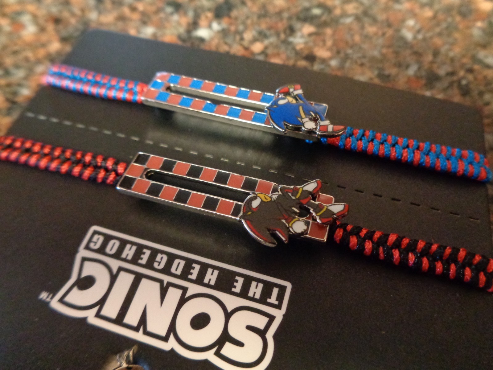 Sonic the Hedgehog and Shadow Sliding Cord Bracelet Set 2 Bestie Exclusive New