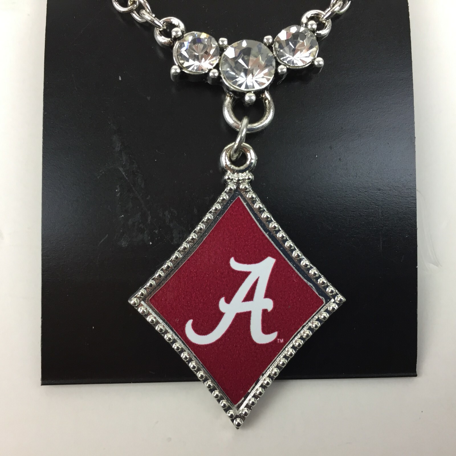Alabama Crimson Tide Diamond Shape Necklace FTH Enterprises Costume Jewelry