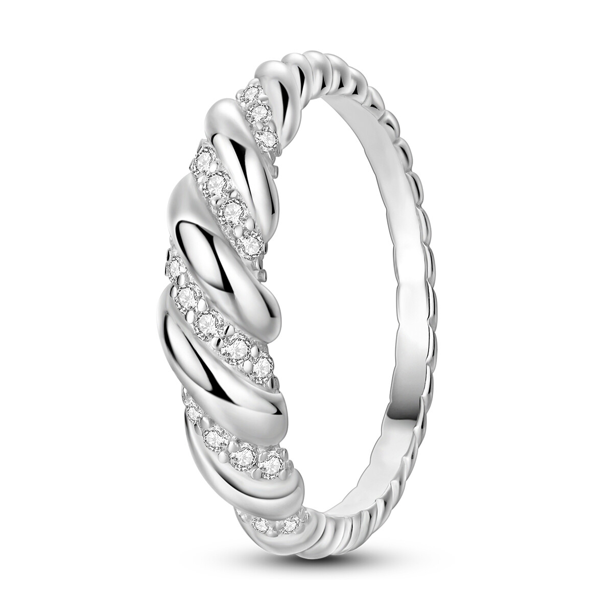 MULA Original Hemp Rope Thread Ring AAA CZ For Women Jewelry 925 Sterling Silver