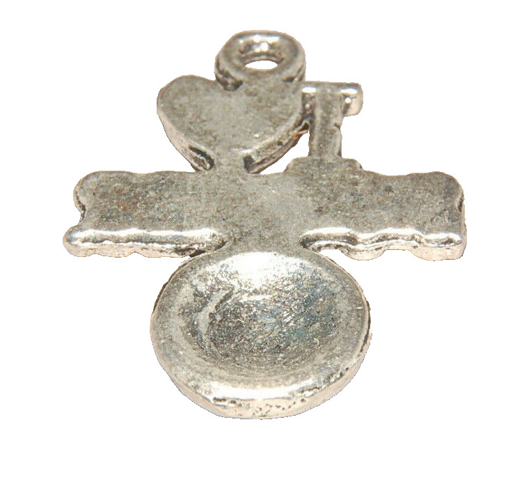 I Heart Love Soccer Sports Charm Tibetan Silver J1257