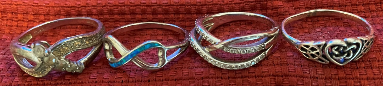 Four Different Rings Size 8 – as shown – 5/25