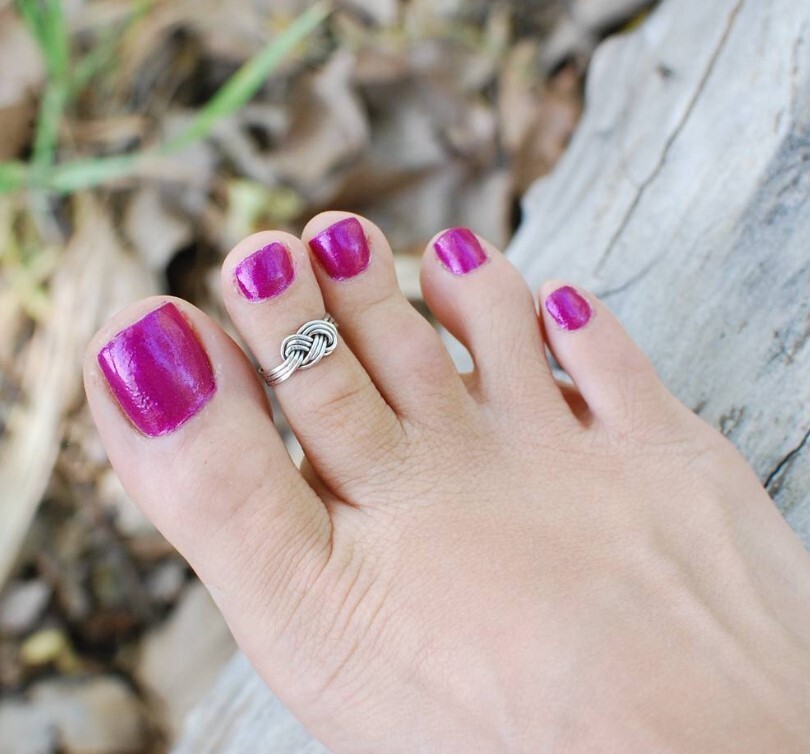 Women’s Valentine’s Day Gift Infinity Adjustable Toe Ring Solid Metal 925 SS
