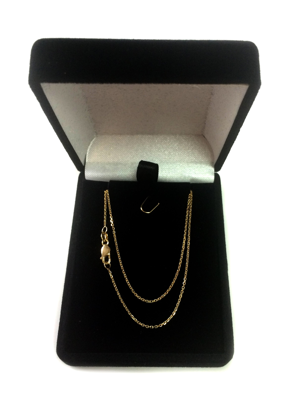 10k Yellow Real Gold Cable Link Chain Necklace, 1.1mm, 20″