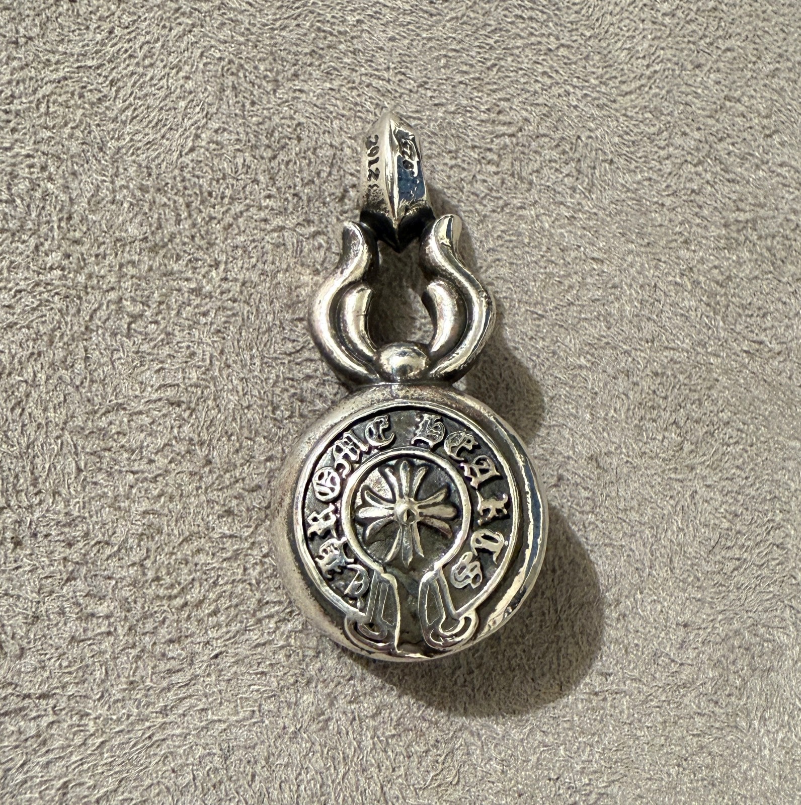 Chrome Hearts 🖤 Large Cross Ball Pendant Horshoe & Cross Design 925 *Pre Owned*