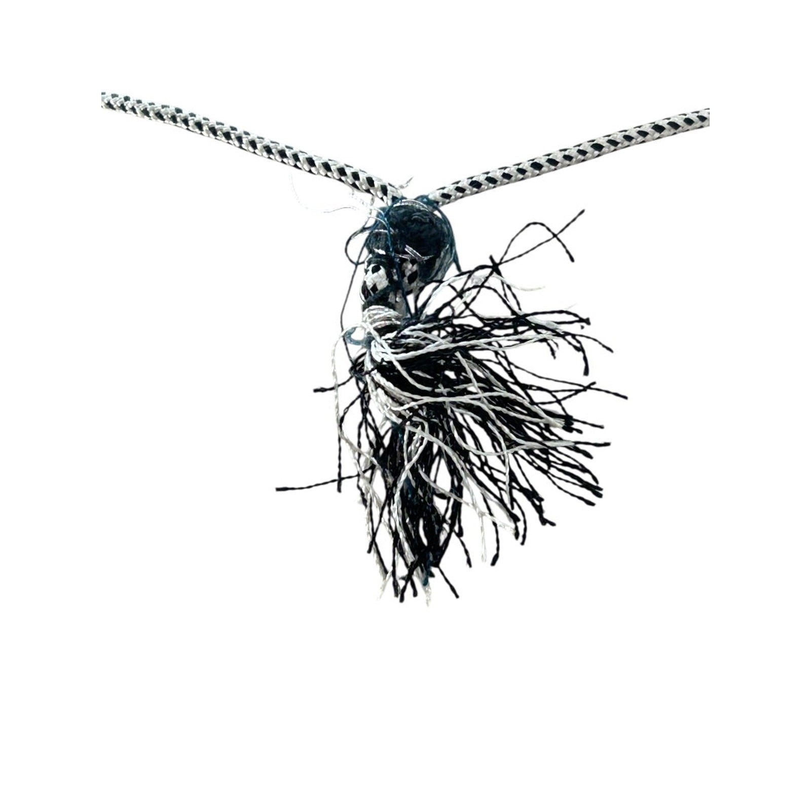 Slide Adjustable Overhead Silvertone Necklace Intricate Beading