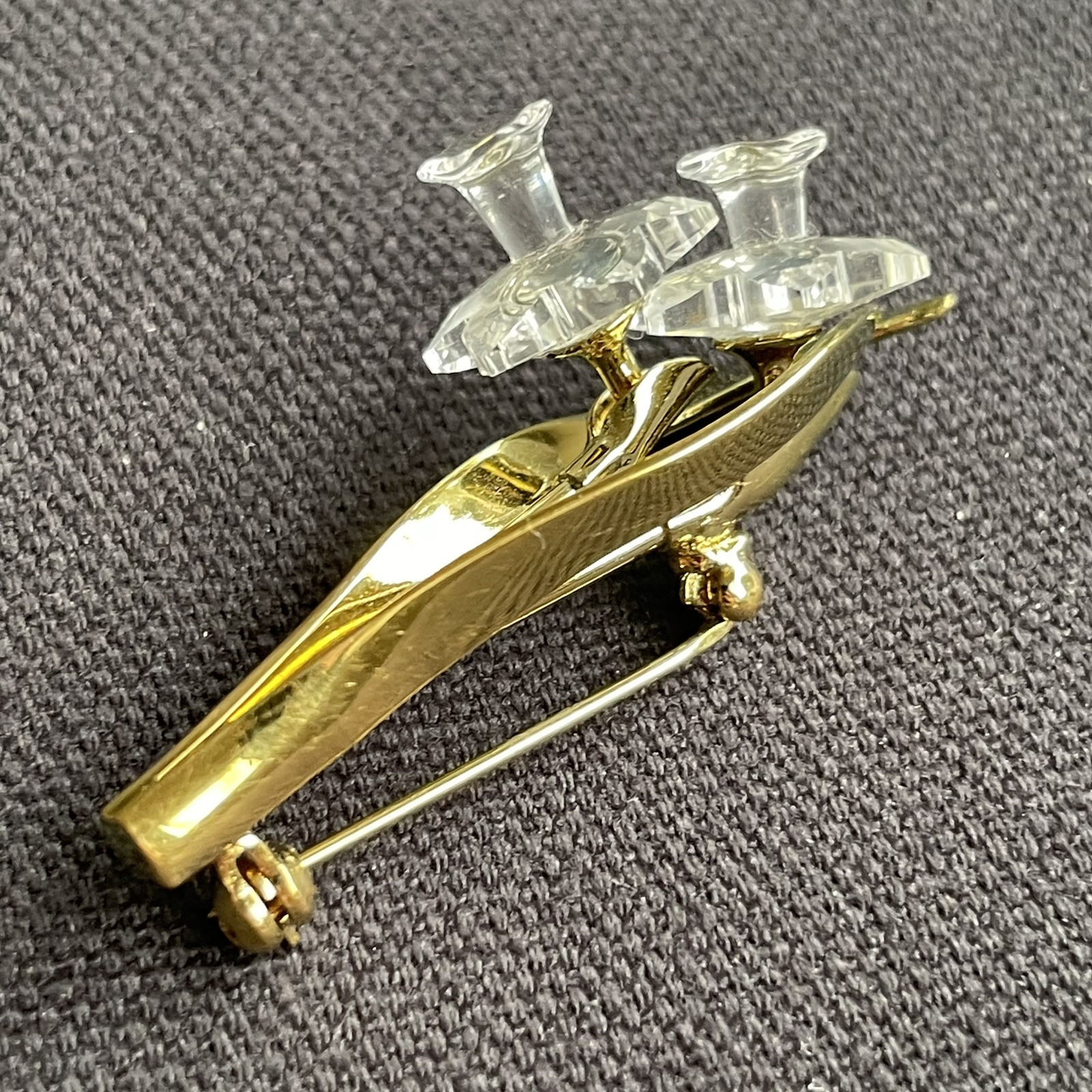 Swarovski Crystal Brooch Memories Daffodil Flowers Pin Swan Logo Gold-tone 1.75”