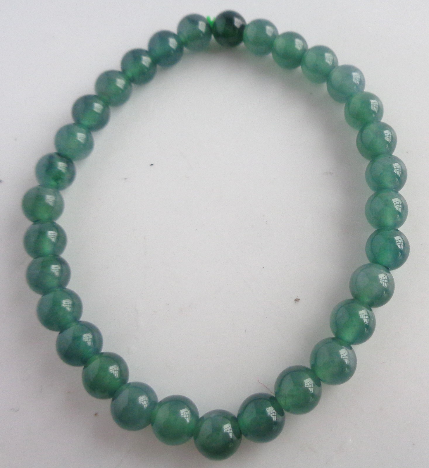 Certified Green Natural Type A Jade Jadeite Carved 5.8MM Beads Bracelet