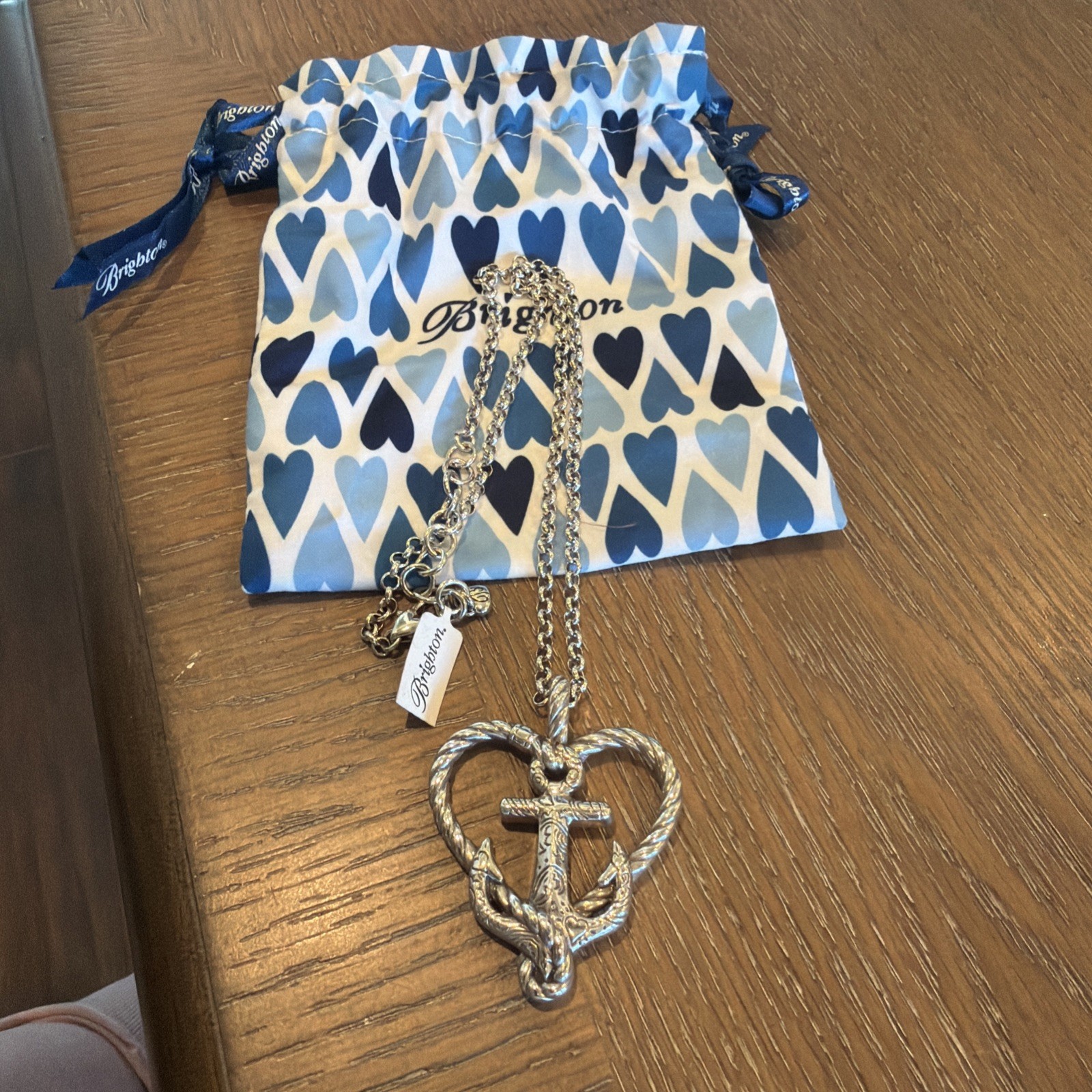 Brighton NWT Anchored In Love Necklace W/Pouch Retailed $52 **RETIRED**