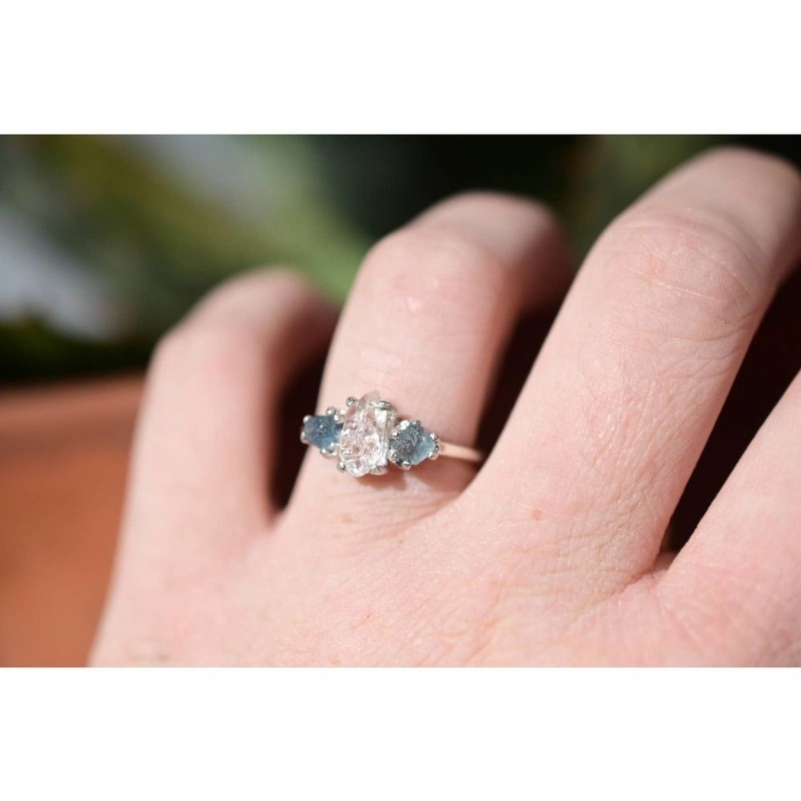 Montana Sapphire Ring 3mm to 5mm Natural Rough Raw Uncut Sapphire Gemsto…