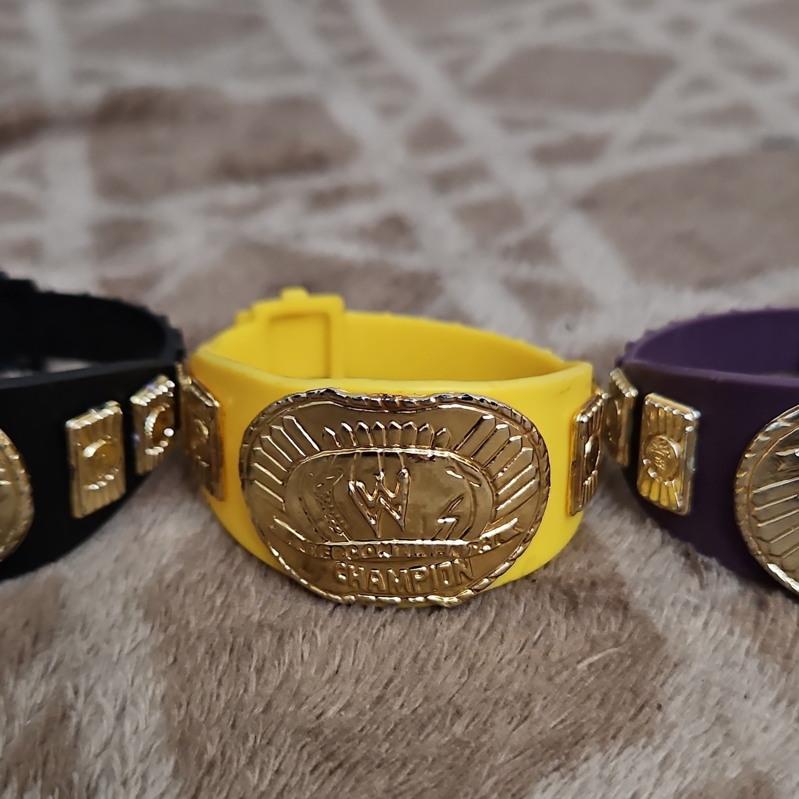 Lot of Jakks Pacific Intercontinental Championship Black Purple Yellow