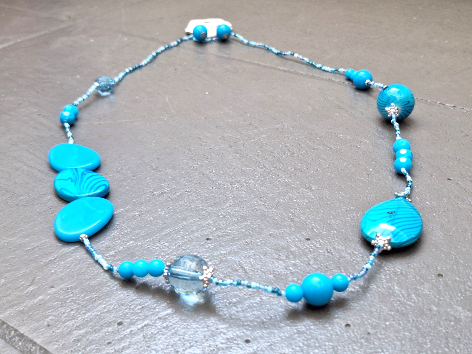 Fashion Jewelry Turquoise Blue Necklace + Earring Matching set lead free