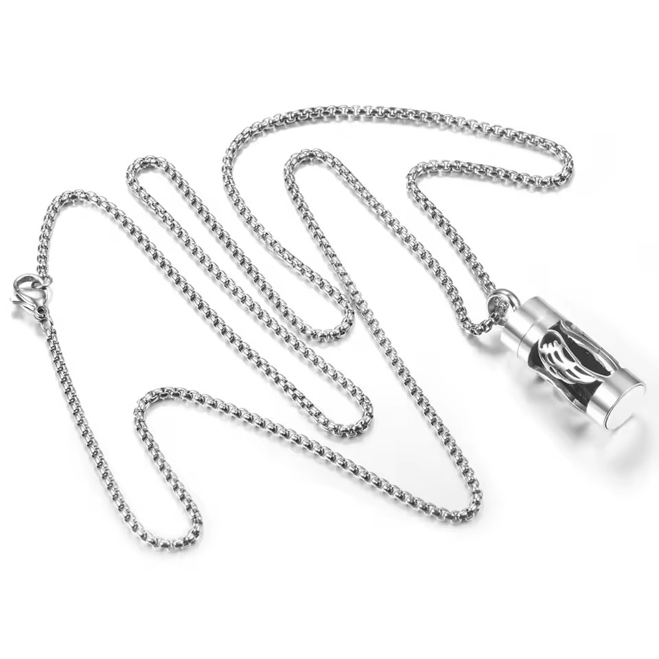 Stainless Steel Aromatherapy Necklace Angel Wings Perfume Locket Essential Oil D