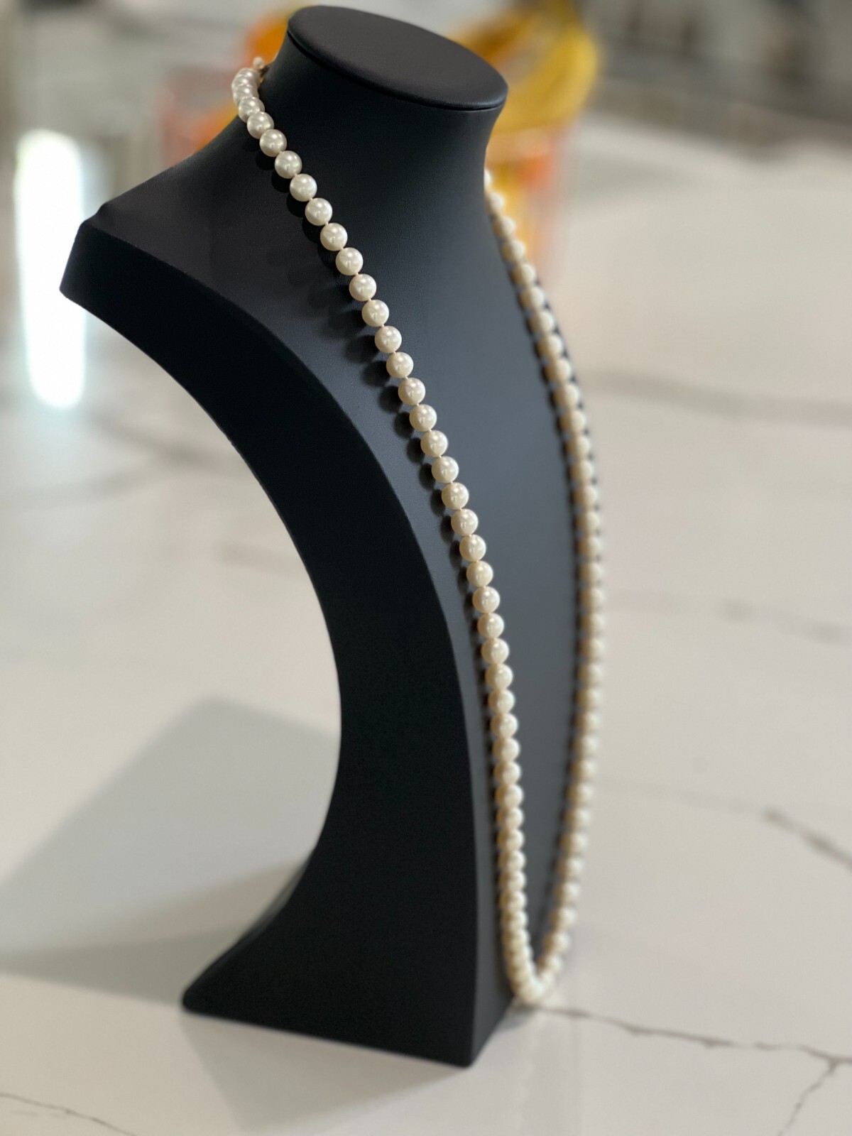 Mikimoto 30″ Pearl Necklace w/ 18K Gold Clasp. Appraised for $20,000 in 2023