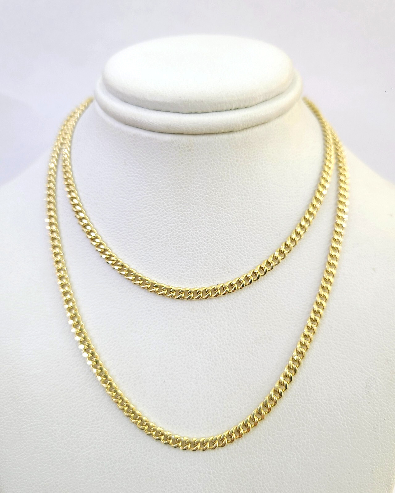 14k Gold Chain Miami Cuban Link Necklace 22 Inch 2.5mm REAL 14kt Yellow Gold