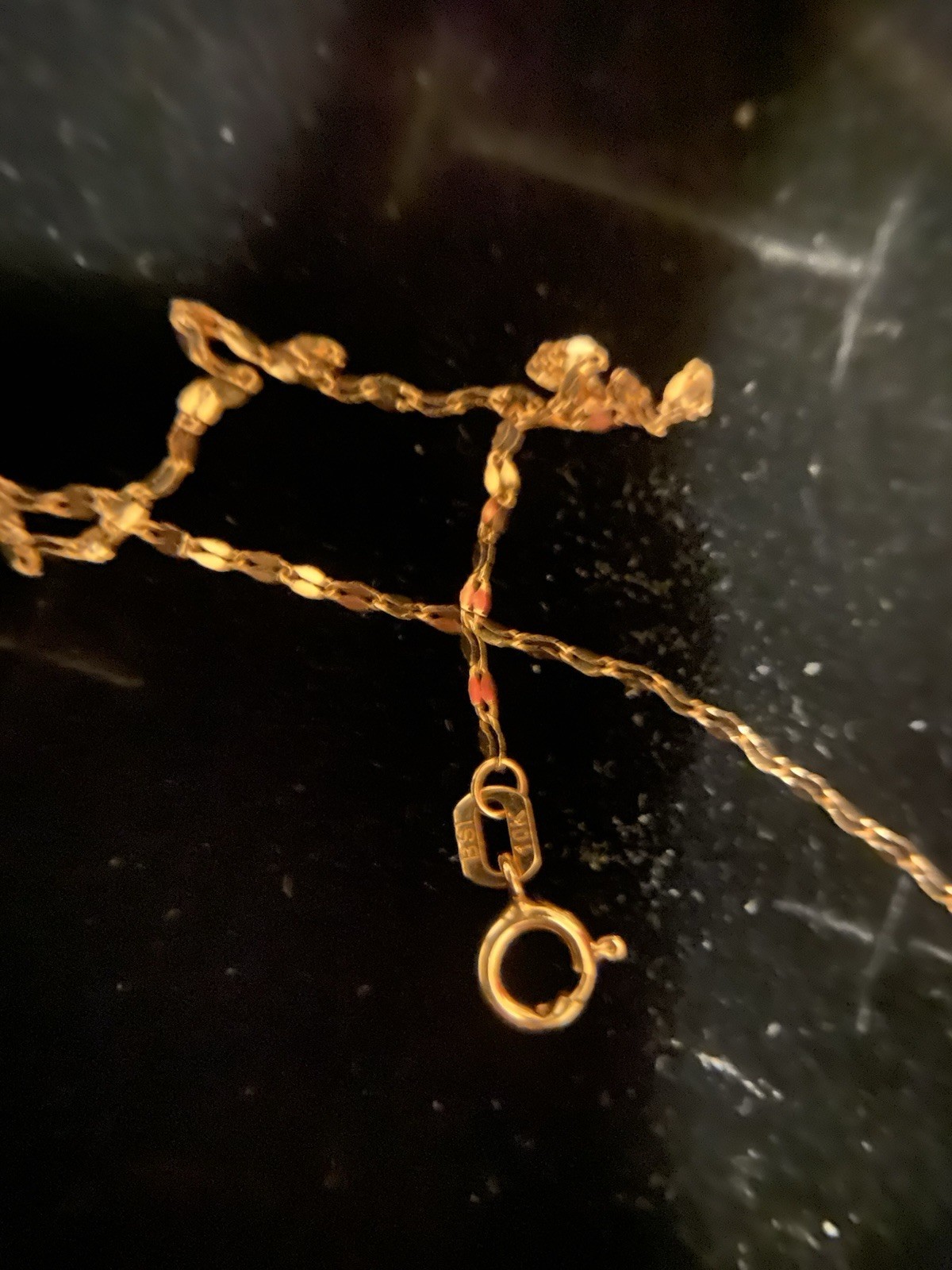 Real Solid 10K Rose Gold Mirror Link Bracelet 1.2mm 6.5 inches