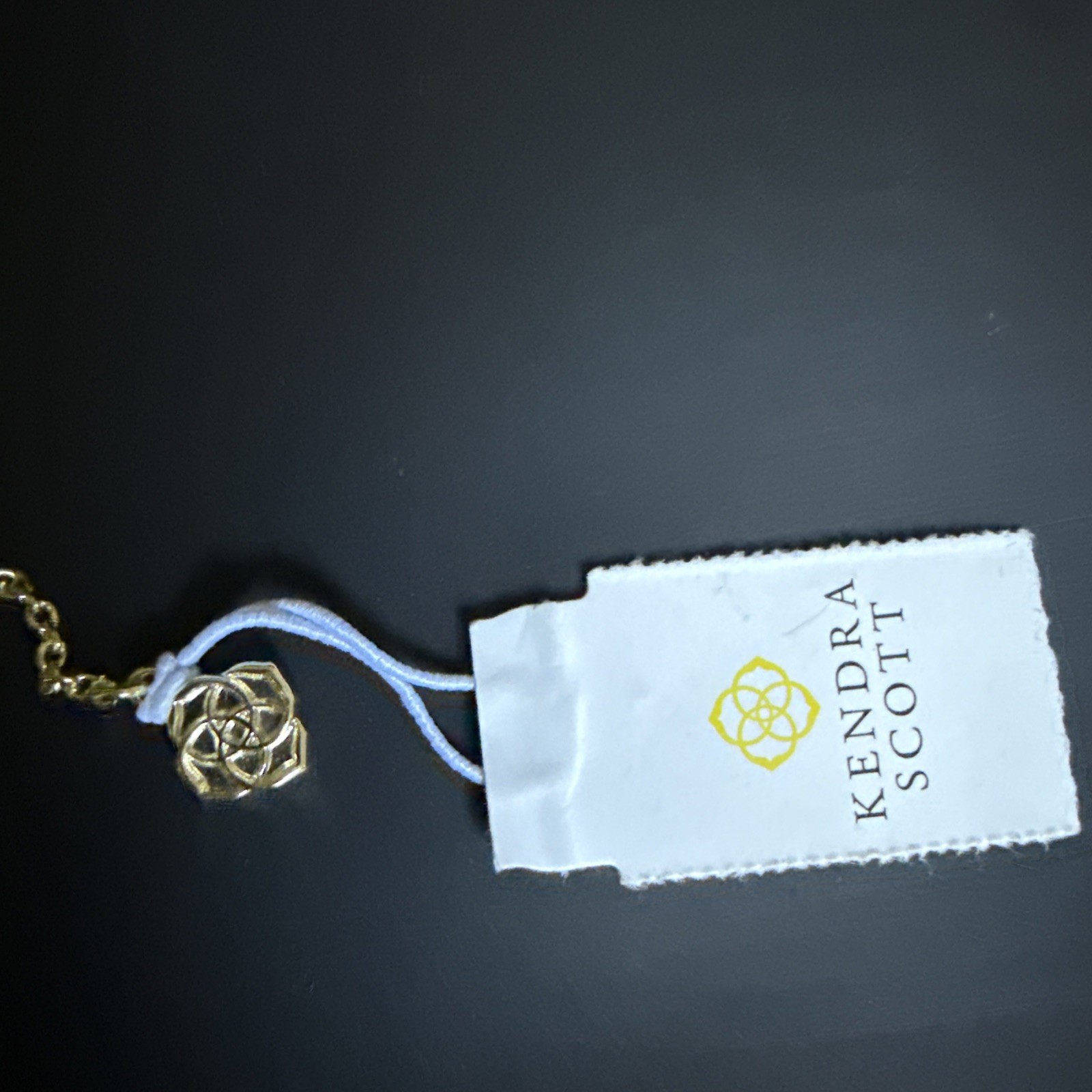 Kendra Scott Mallory Gold Small Pendant Necklace In Iridescent Drusy- NEW