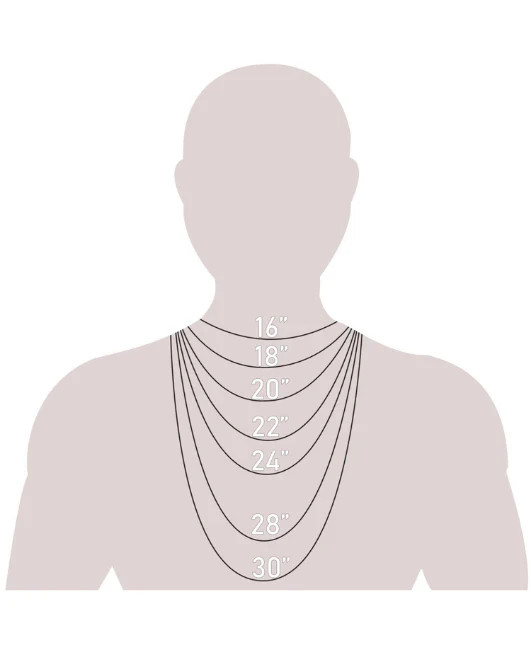14K White Gold Diamond Cut Cable Link Chain Necklace 0.8mm-3.1mm 16-30″