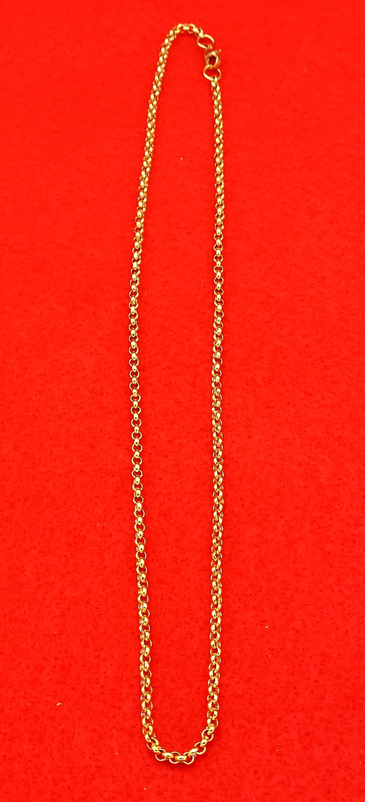 20 INCH GOLD STAINLESS STEEL 3MM ROLO LINK ROPE CHAIN NECKLACE-USA SELLER-GLD