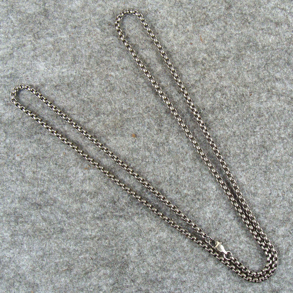 Pure Titanium Anti-allergy Necklace 3mm Ti O Shaped Chain, Length – 25.59″