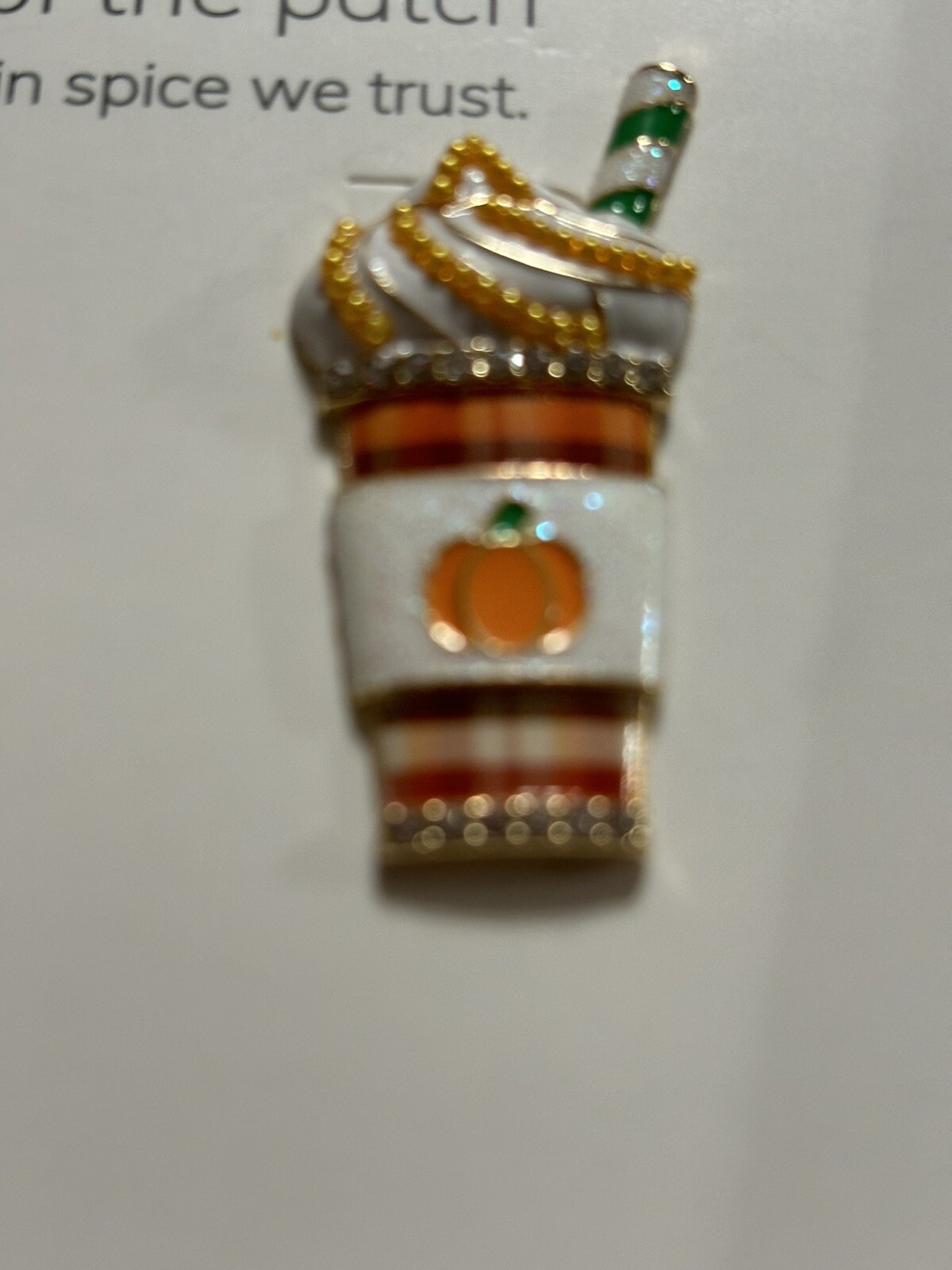 BaubleBar Pumpkin Spice Latte Earrings The Spice of The Patch Rhinestones Fall