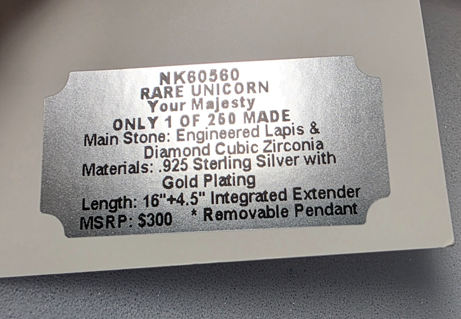 Bomb Party Sterling Club NK60560 RARE UNICORN – Your Majesty – Vermeil
