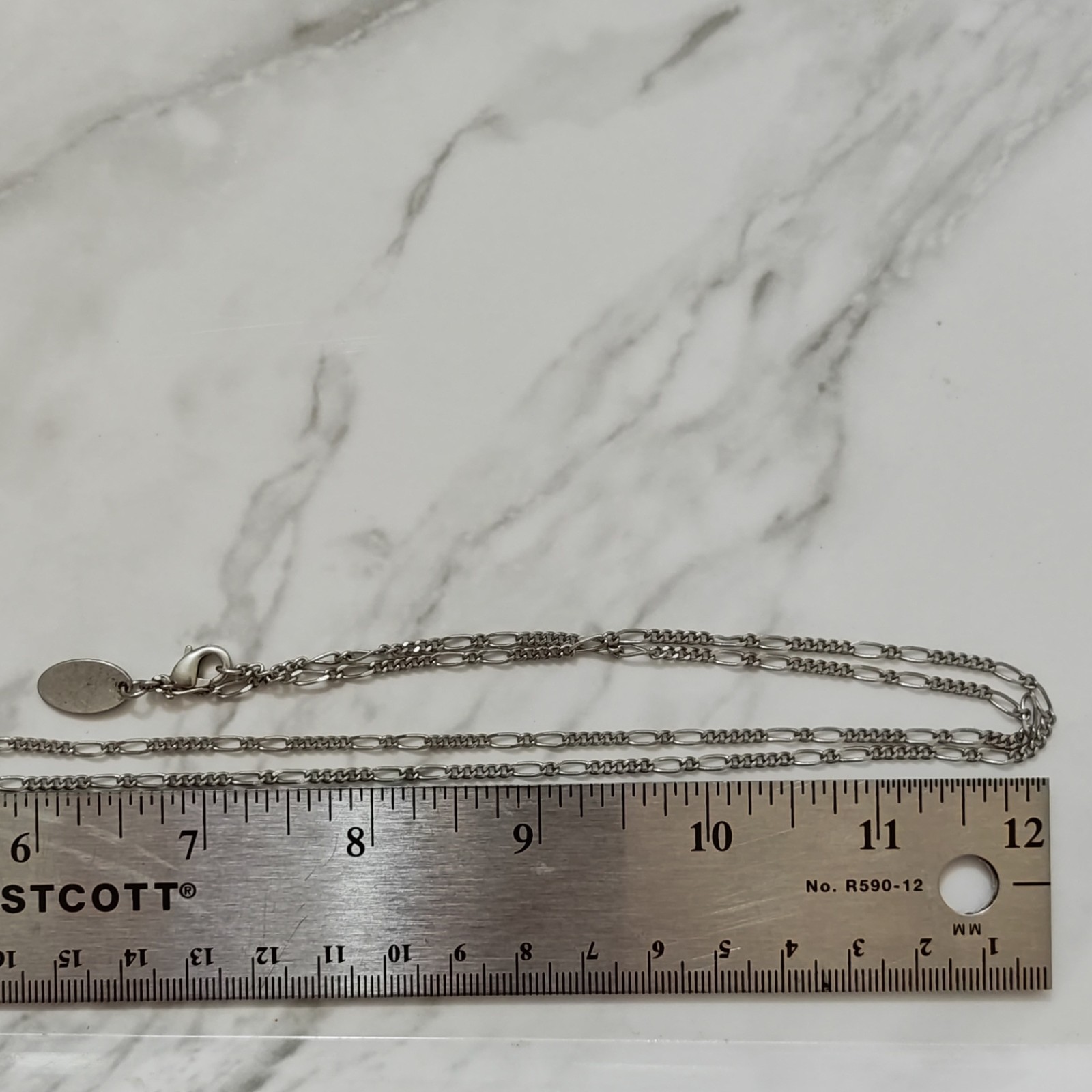 JK By thirty-one Silver Tone Cable Chain Horseshoe Necklace