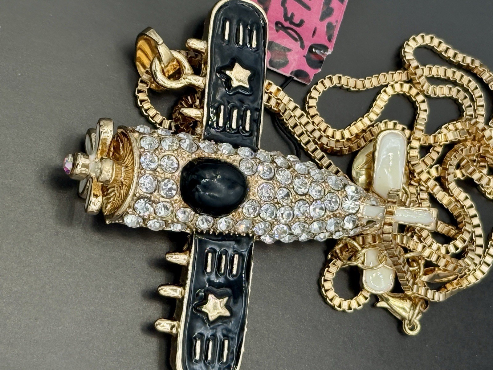 NWT Betsey Johnson Pave Crystal Airplane Necklace! Your Choice $14! BRAND NEW