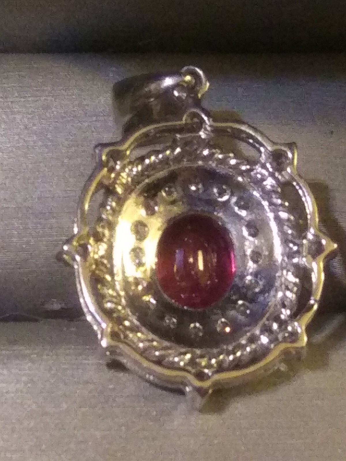 NATURAL PINK RASPBERRY NOT ENHANCED TOPAZ SAPP. ACCENTS GEM TESTED 925 S PENDANT