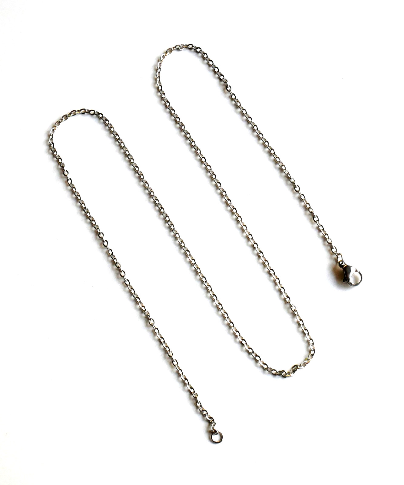 2mm Stainless Steel Rolo Cable Chain Necklace 20″ with Lobster Clasp (3 Pcs)