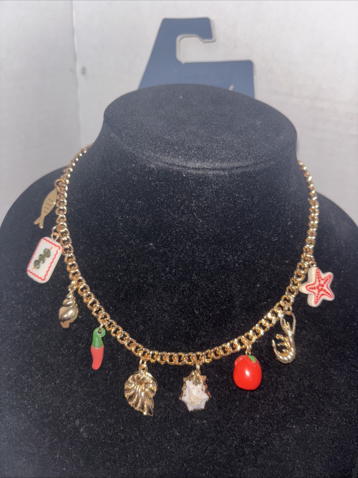 2 Target Necklace Universal Thread Sea theme Beach Gold Shell Starfish Charm NEW