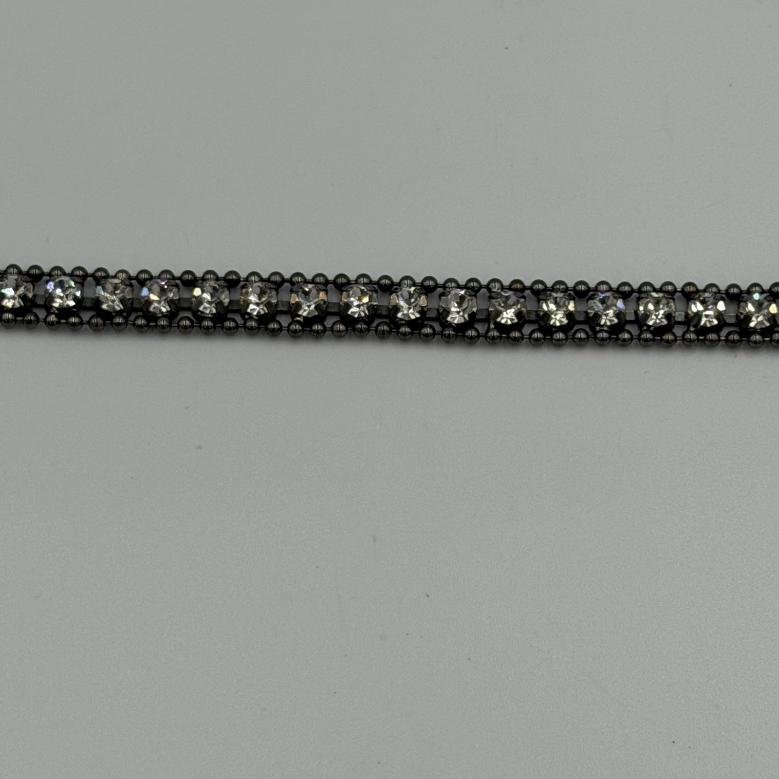 Stella and Dot Silver Tone Clear Round Crystal Tennis Bracelet