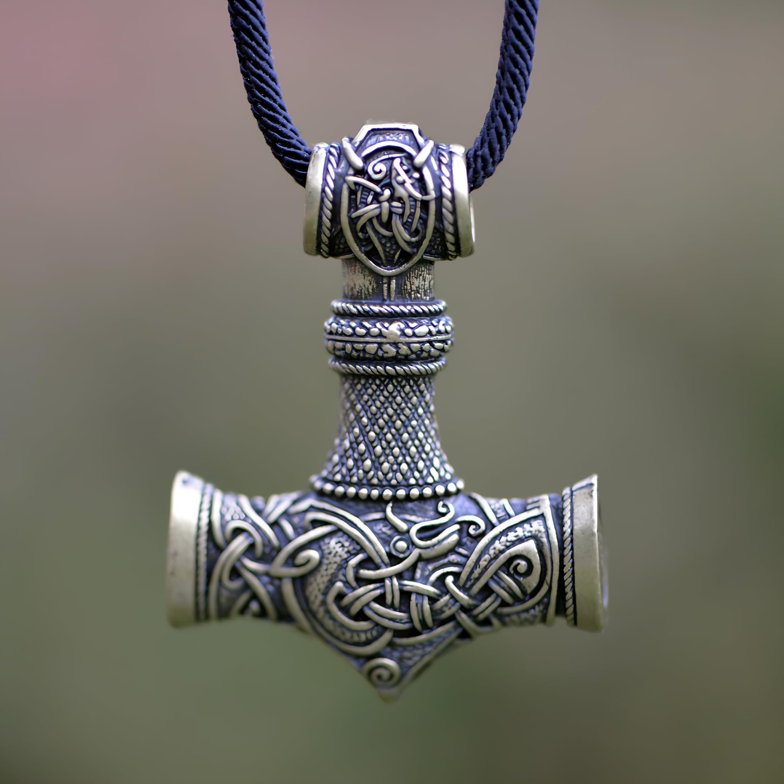 Thor Hammer Necklace – Viking Necklace For Men, Norse Mythology Amulet Jewelr…