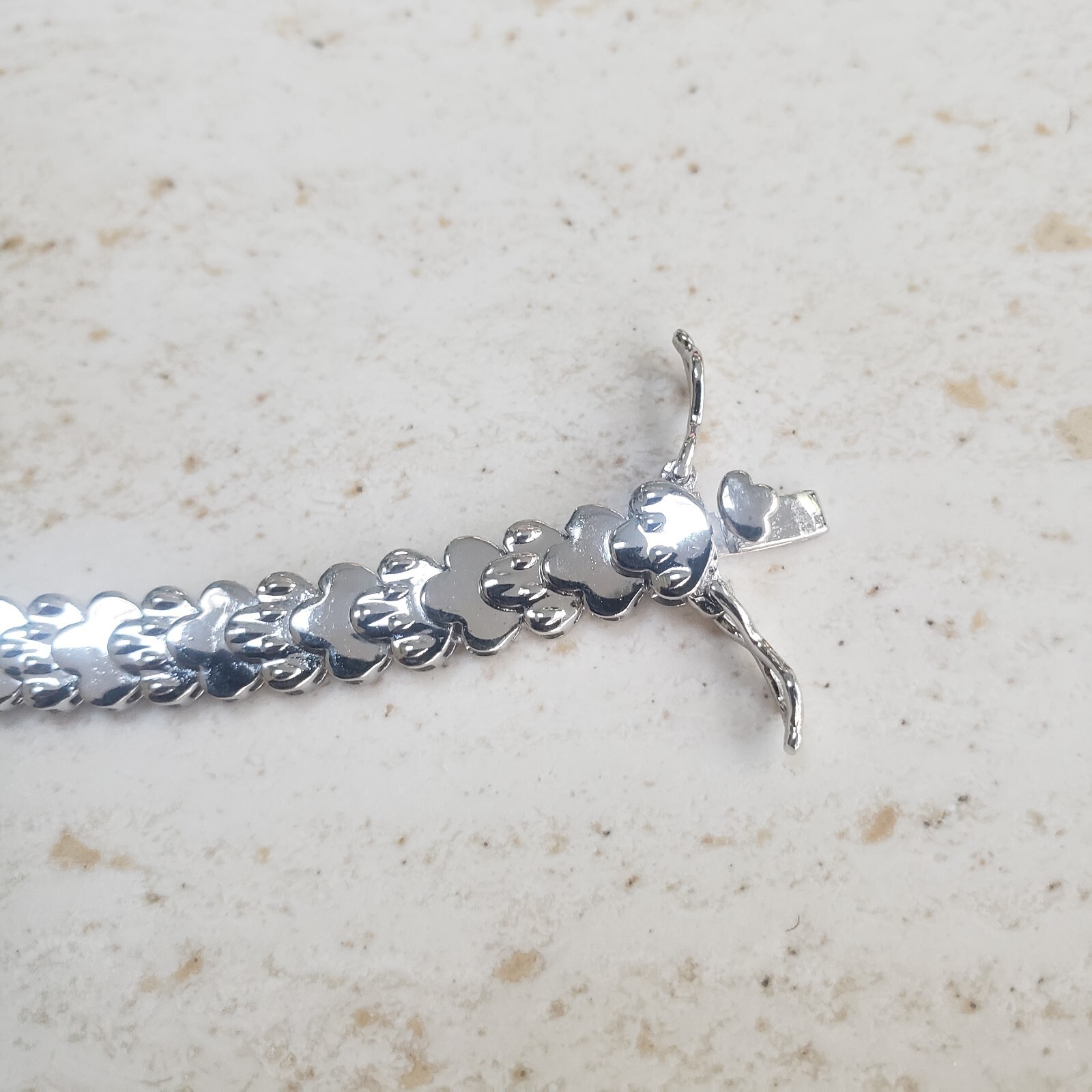 Hypoallergenic Silver Tone, Fancy Anklet/Bracelet, 20cm /8 inches – new/ tagged.