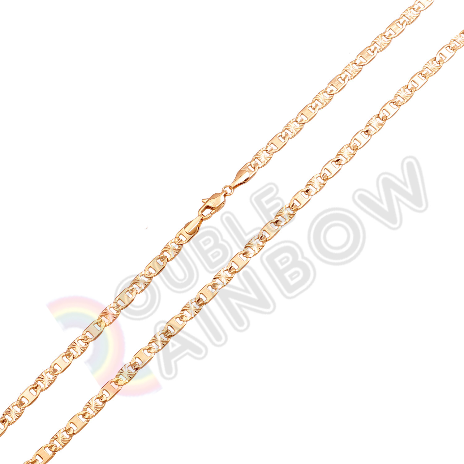 18-36″Stainless Steel Gold/Silver Plated 4mm Anchor Flat Mariner Link Chain*C9