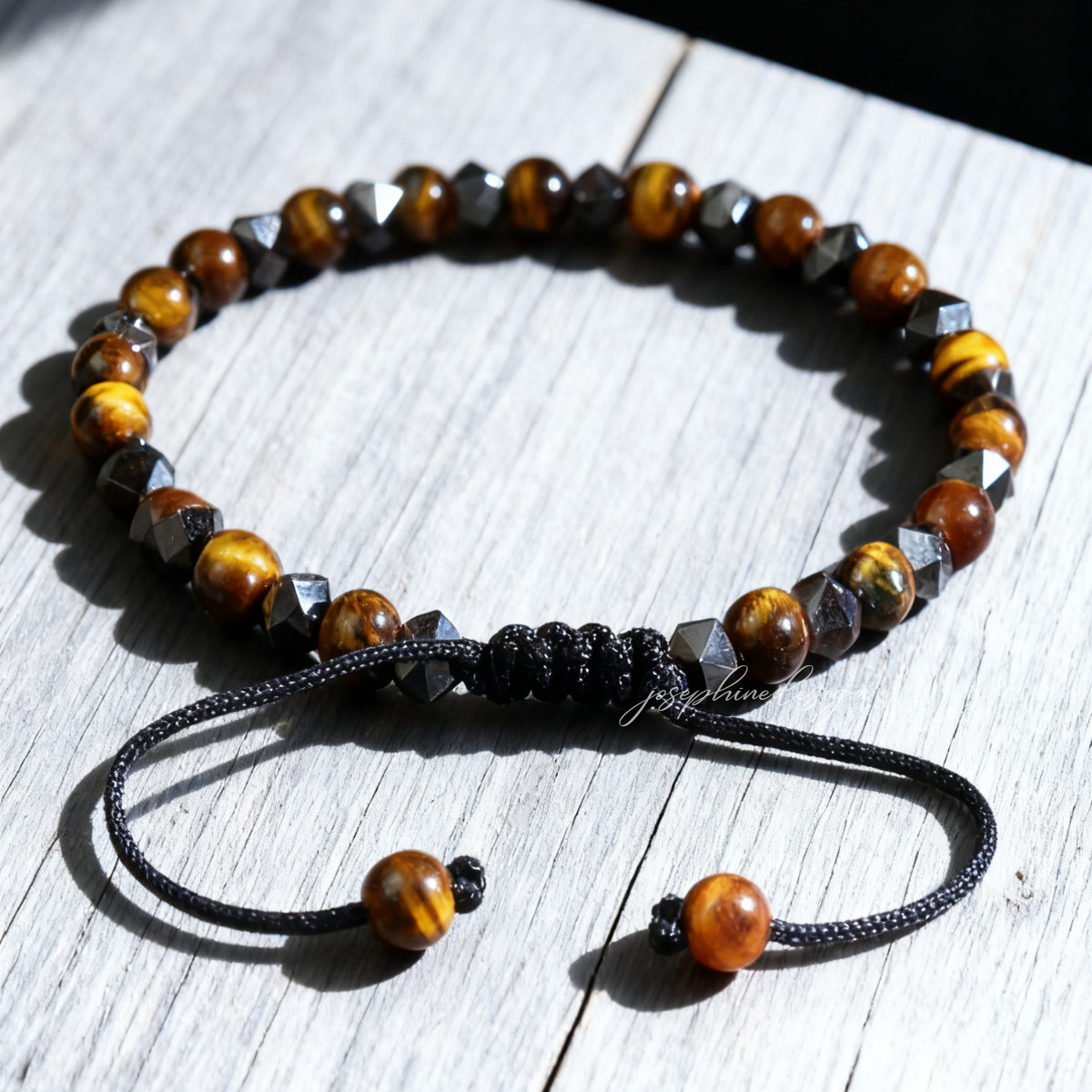 Triple Protection Healing Bracelet with Tiger’s Eye Hematite Beads for Women Men
