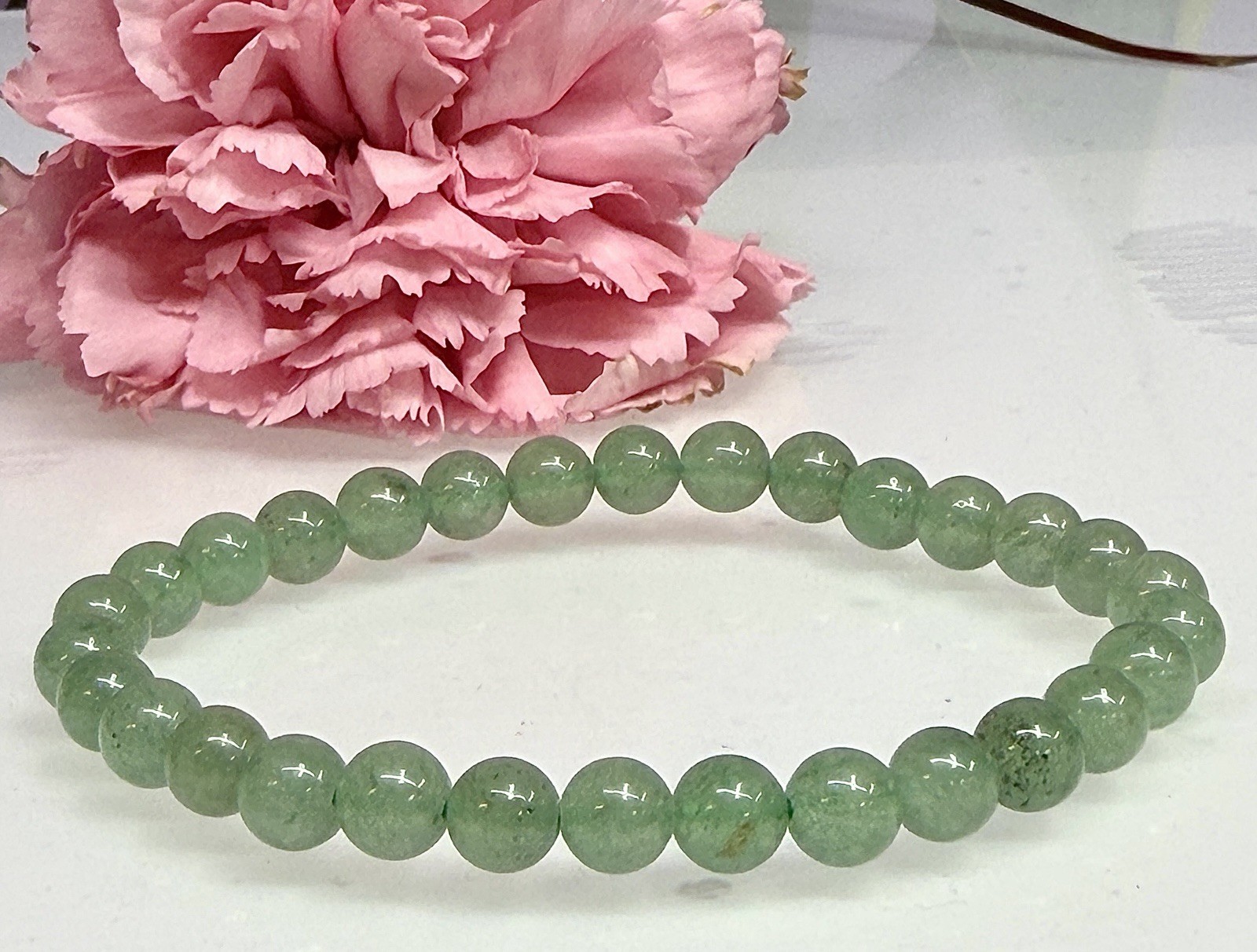 Wholesale Lot 6 Pcs Aventurine 6mm 7.5” Crystal Healing Stretch Bracelet