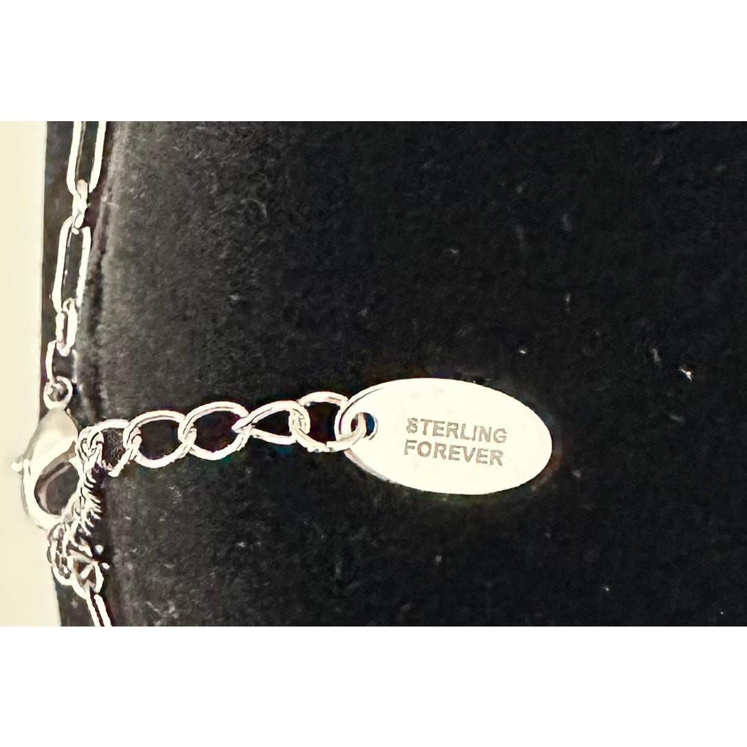 Sterling Forever Pave CZ Carabiner Lock Necklace – NWT – 16″ w/ 2″ extender