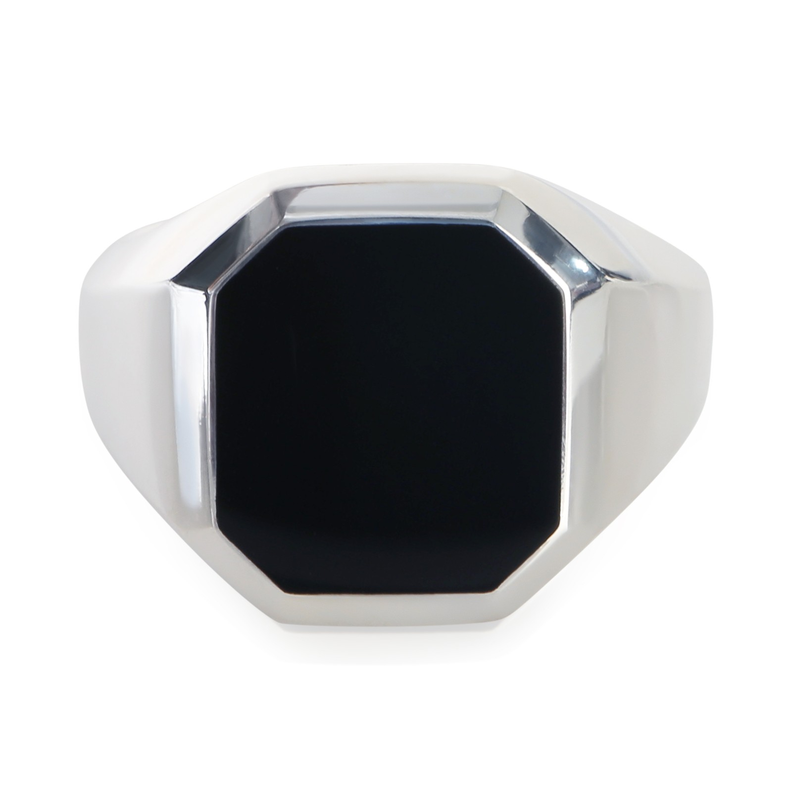 David Yurman Sterling Silver Onyx Streamline Signet Ring