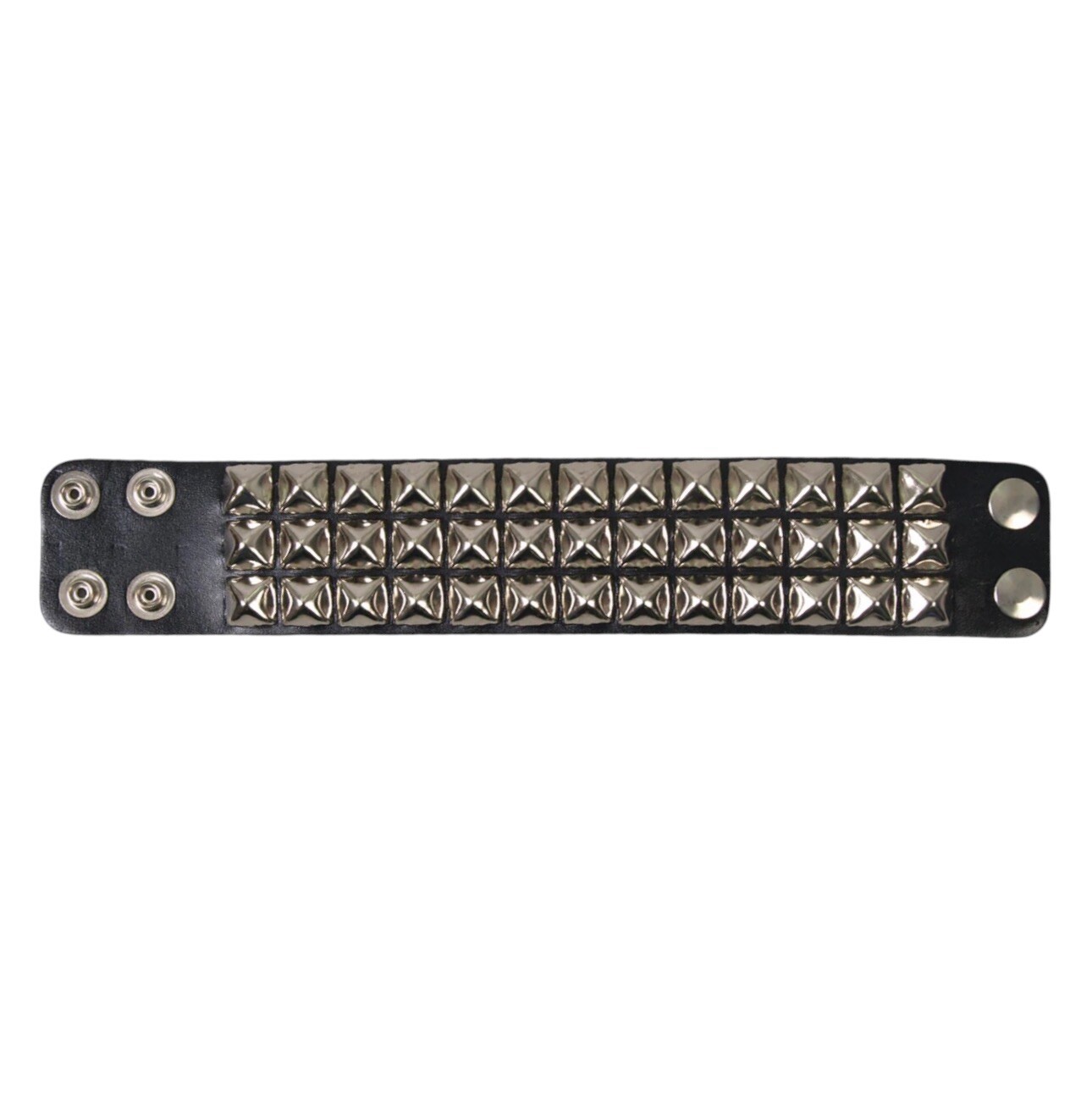 Studded Pyramid Leather Bracelet Punk Gothic Thrash Metal Rockabilly