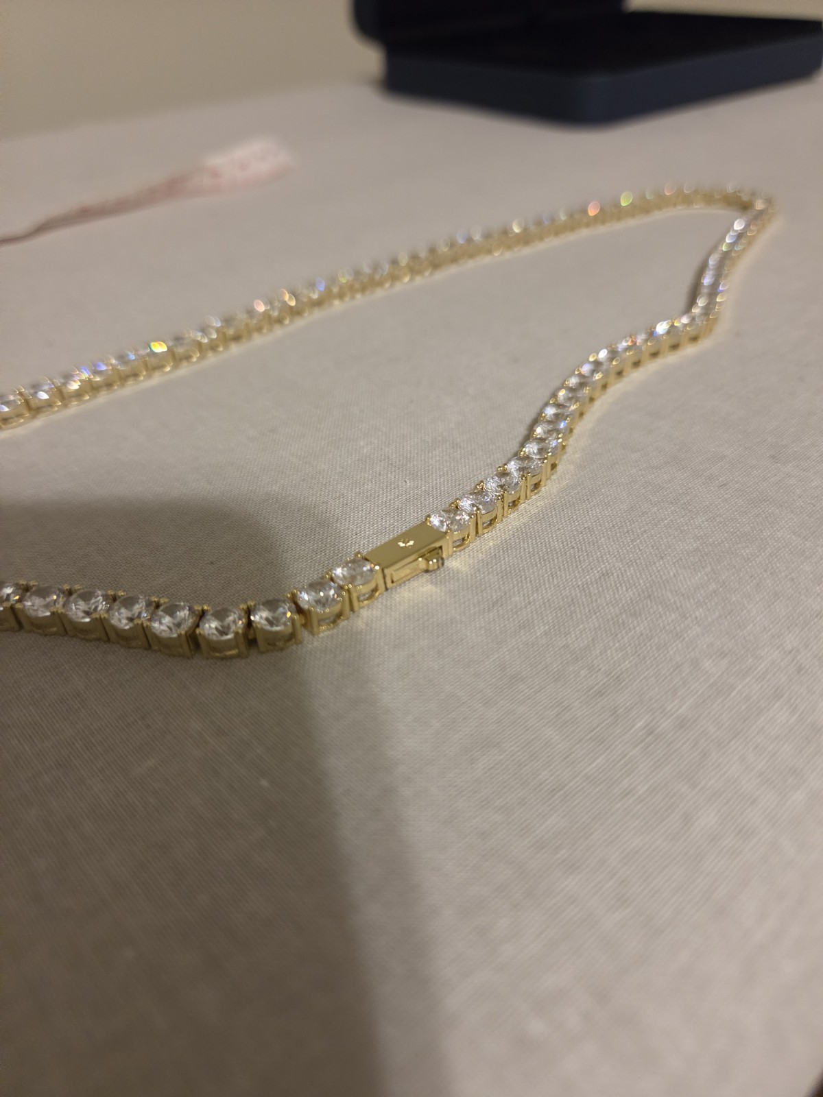 5mm Tennis Chain CZ Cubic Zirconia Yellow Gold 22in Box Clasp IceCartel