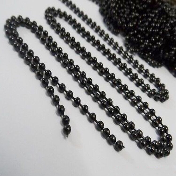 1.5/2/2.4/3.2/4/5/6/8/10mm Black Stainless Steel Ball Chain DIY Jewelry finding